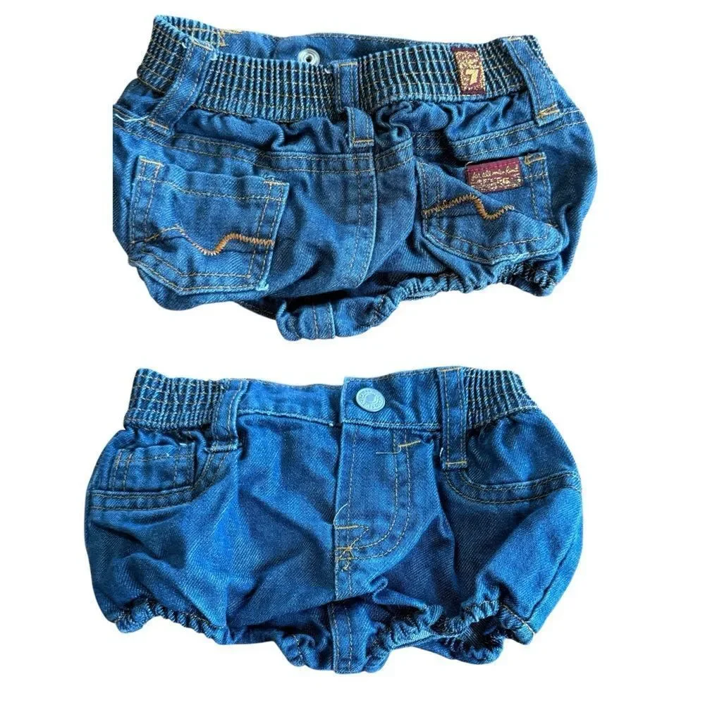7 For All Mankind Denim Diaper Cover Size 6/9 Months